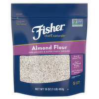 Fisher Almond Flour, Unblanched & Super Finely Ground - 16 Ounce 