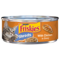 Friskies Cat Food, with Chicken in Gravy, Shreds - 5.5 Ounce 