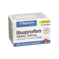 Topcare Ibuprofen 200 Mg Pain Reliever/Fever Reducer (Nsaid) Coated Tablets - 24 Each 