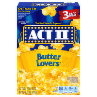 Act II Microwave Popcorn, Butter Lovers - 3 Each 