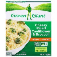 Green Giant Cauliflower & Broccoli, Cheesy Riced, Lightly Sauced - 7 Ounce 