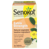 Senokot Senna Concentrate, Standardized, Extra Strength, 17.2 mg, Tablets - 36 Each 