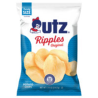 Utz Potato Chips, Original, Ripples, Family Size - 7.75 Ounce 