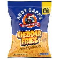 Andy Capp's Corn & Potato Snacks, Cheddar Fries, Value Size - 8 Ounce 