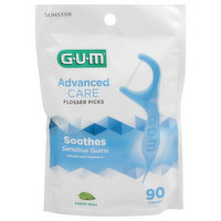 GUM Flosser Picks, Fresh Mint - 90 Each