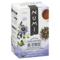 Numi Herbal Tea, Organic, De-Stress, Bags - 16 Each