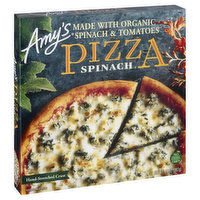 Amy's Pizza, Hand-Stretched Crust, Spinach - 14 Ounce 