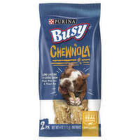 Busy Rawhide Small/Medium Breed Dog Bones, Chewnola With Oats & Brown Rice - 4 Ounce 