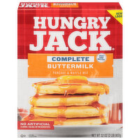 Hungry Jack Pancake & Waffle Mix, Buttermilk, Complete - 32 Ounce 