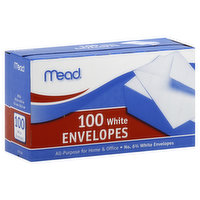 Mead Envelopes, White - 100 Each 
