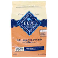 Blue Dog Food, Natural, Large Breed Puppy, Chicken & Brown Rice - 15 Pound 