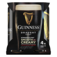 Guinness Beer, Stout, Draught - 4 Each 