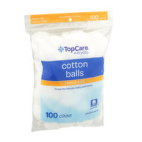 Topcare Triple Size Cotton Balls ( 100 count ) - 100 Each 