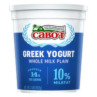 Cabot Yogurt, Greek, Whole Milk, Plain - 2 Pound 