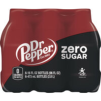 Dr Pepper Soda, Zero Sugar, 6 Pack