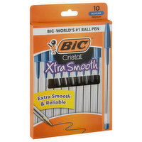 BiC Ball Pens, Xtra Smooth, Blue Ink, Medium - 10 Each 