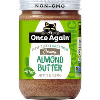 Once Again Almond Butter, Unsweetened & Lightly Roasted, Creamy, Organic