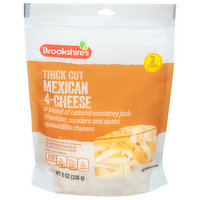 Brookshire's Cheese, 4 Cheese Mexican, Thick Cut - 8 Ounce 