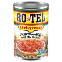Ro-Tel Tomatoes & Green Chilies, Original, Diced - 10 Ounce 