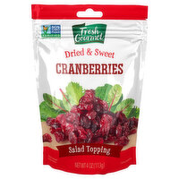 Fresh Gourmet Cranberries, Dried & Sweet - 4 Ounce 