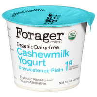 Forager Project Cashewmilk Yogurt, Dairy-Free, Organic, Unsweetened Plain, Probiotic