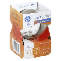GE Light Bulb, Crystal Clear, 40 Watts - 1 Each