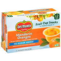 Del Monte Fruit Cup Snacks, Mandarin Oranges, Family Pack