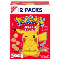 NABISCO Pokemon Graham Snacks, Graham Cracker Snack Cookies, 12 Snack Packs - 12 Ounce 