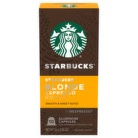 Starbucks Coffee, Ground, Blonde, Espresso Roast, Aluminum Capsules - 10 Each 