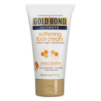Gold Bond Foot Cream, Softening, Shea Butter - 4 Ounce 