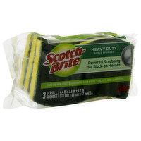 Scotch Brite Scrub Sponges, Heavy Duty, 3 Pack - 3 Each 