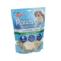 Paws Happy Life Plain Flavor Beefhide Chips For Dogs - 16 Ounce 