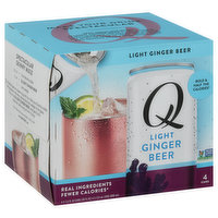 Q Ginger Beer, Light - 4 Each 