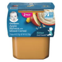 Gerber Apple Banana with Mixed Cereal Baby Food - 8 Ounce