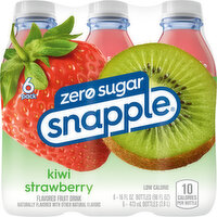 Snapple Fruit Drink, Zero Sugar, Kiwi Strawberry Flavored, 6 Pack - 6 Each 