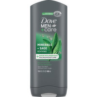 Dove Men+Care Body + Face Wash, Reviving, Minerals + Sage - 13.5 Fluid ounce 