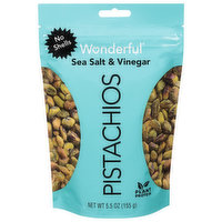 Wonderful Pistachios, Sea Salt & Vinegar, No Shells - 5.5 Ounce