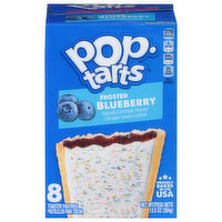 Pop-Tarts Toaster Pastries, Blueberry, Frosted - 8 Each 