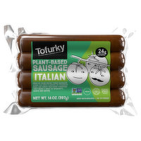 Tofurky Sausage, Plant-Based, Italian - 14 Ounce 