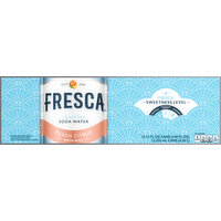 Fresca Soda Water, Peach Citrus, Original, Sparkling, Fridge Pack - 12 Each 