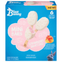 Blue Bunny Frozen Dairy Dessert, Mini Bars, Strawberry Shortcake - 6 Each 