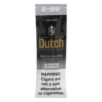 Dutch Cigarillos, Dutch Blend, Silver - 2 Each