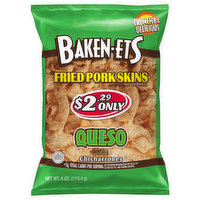 Baken-Ets Fried Pork Skins, Queso, Chicharrones - 4 Ounce 