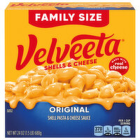 Velveeta Shells & Cheese, Original, Family Size - 24 Ounce 