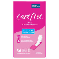 Carefree Liners, Daily, Extra Long, Unscented - 36 Each 