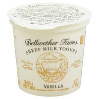 Bellwether Farms Yogurt, Sheep Milk, Vanilla - 6 Ounce 