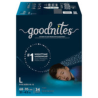 GoodNites Underwear, Nighttime, L (68-95 lbs), Girls - Super 1 Foods