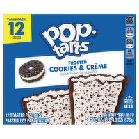 Pop-Tarts Toaster Pastries, Cookies & Creme, Frosted, Value Pack