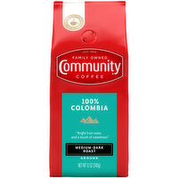 Community Coffee 100% Colombia Medium-Dark Roast Ground Coffee - 12 Ounce 