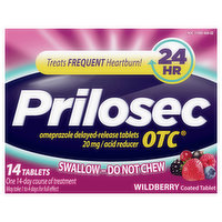 Prilosec Acid Reducer, Wildberry, 20 mg, Coated Tablets - 14 Each 